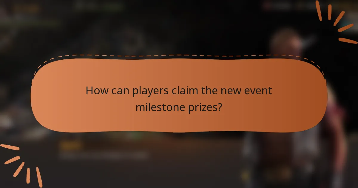 How can players claim the new event milestone prizes?