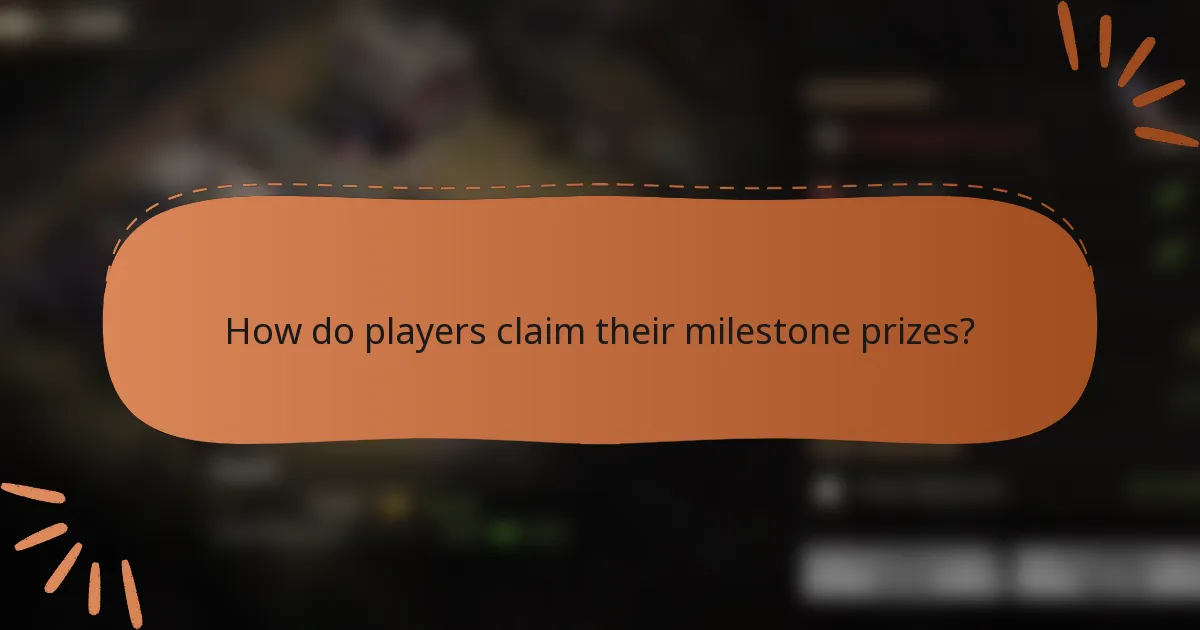 How do players claim their milestone prizes?