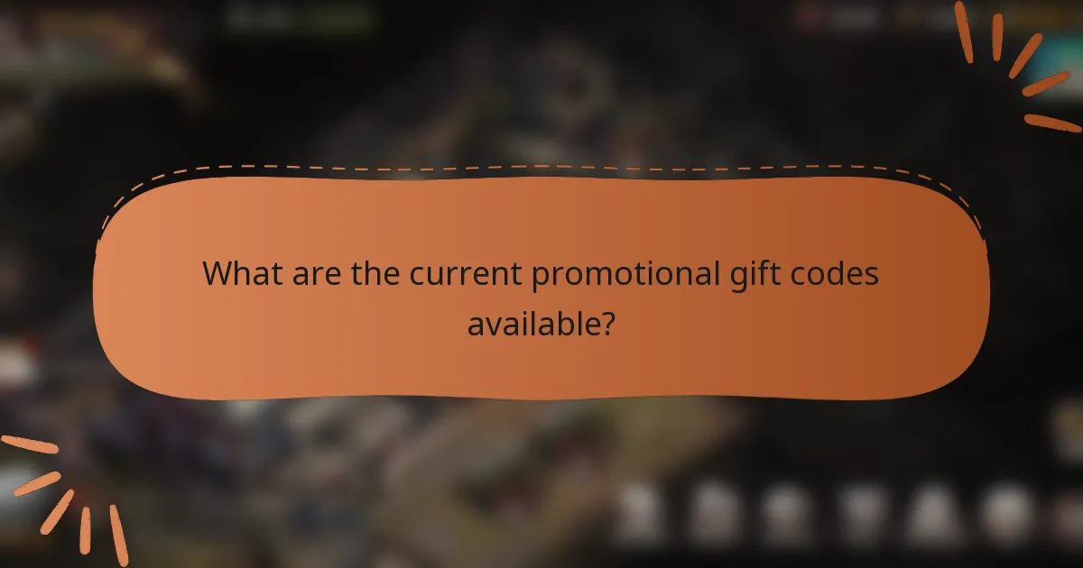 What are the current promotional gift codes available?