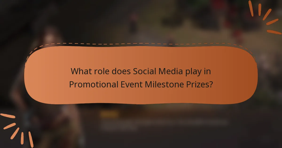 What role does Social Media play in Promotional Event Milestone Prizes?